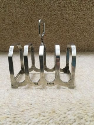 Lovely Antique 1930s Silver Small Toast Rack In.