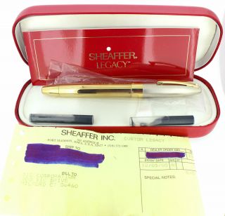 Sheaffer Legacy 2 Fountain Pen 18k Flex Stub Nib Custom Order Old Stock