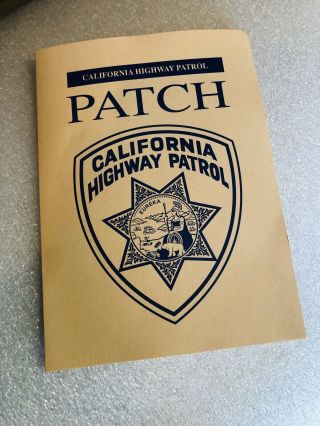 Ca Highway Patrol,  Chp,  Patch W/ Folder,  Vintage 1998,