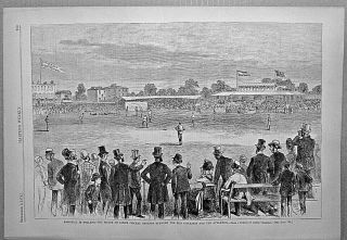 Baseball - Red - Stockings Vs.  Athletics 1874 Harper 