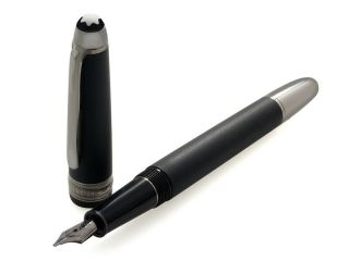 Monbtblanc Meisterstuck Ultra Black Medium Size Nib Fountain Pen Model: 114827