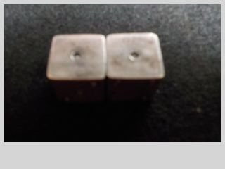 Sterling Silver Dice Signed " Apb 925 Sterling Taxco & Artist Stamped "