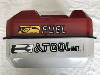 Vintage Blitz Usmc Fuel & Tool Mate 1.  5 Gallon Gas Can,  Fill Spout & Tool Box