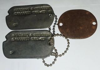 Old Wwii 1942 1943 Us Navy Usnr Military Dog Tags Brothers?