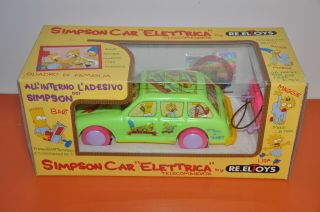 The Simpsons " Electic Remote Control Car " By Re.  El Toys Co.  Italy/1992=unopened