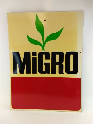 Vintage Migro Seed Corn Advertising Sign Press Sign Co St Louis Mo 18 " X 24 "
