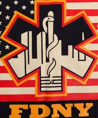 Fdny Nyc Fire Department York City T - Shirt Sz Xl Ems Paramedic Squad 3
