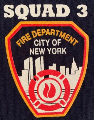 FDNY NYC Fire Department York City T - shirt Sz XL EMS Paramedic Squad 3 2