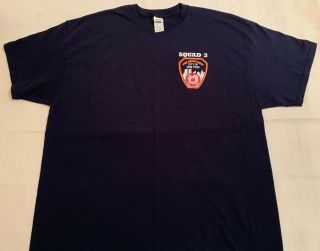 FDNY NYC Fire Department York City T - shirt Sz XL EMS Paramedic Squad 3 3