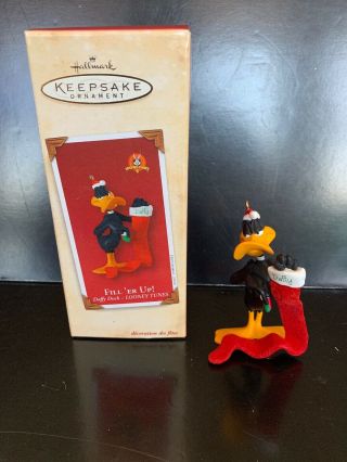 Hallmark Keepsake Ornament Fill Er Up Daffy Duck Looney Tunes 2002