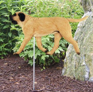 Mastiff Outdoor Garden Dog Sign Hand Painted Figure Fawn