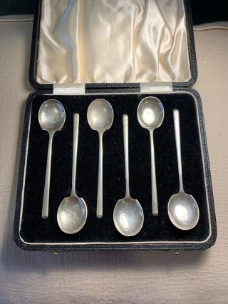 Solid Silver.  925 Teaspoons Arts And Crafts Boxed
