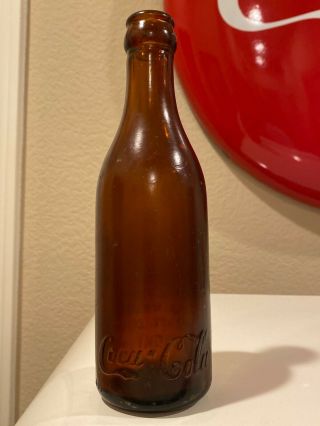 Coca Cola Straight Side Amber Bottle Roanoke,  Va.