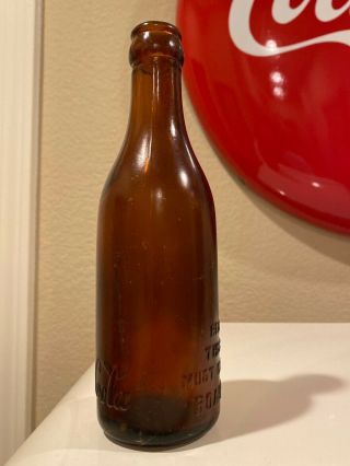 COCA COLA straight side amber bottle Roanoke,  VA. 3