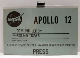 Apollo 12 Moon Landing Kennedy Space Center Press Pass