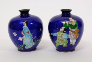 Splendid Antiques Japanese Enamel Cloisonné Vases