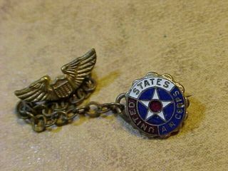 Wwii Usac Us Air Corps Wings Pin - Homefront