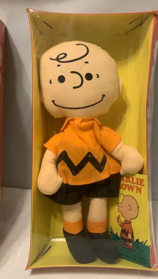 Vintage Peanuts 1412 - 6 Charlie Brown Rag Doll Ideal 14”