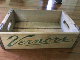 Vernors Ginger Ale Wooden Soda Crate Detroit Michigan