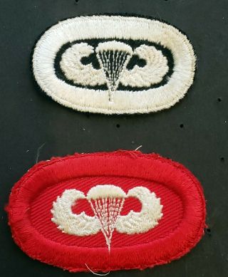 Ww2 /occupation Era Us Army Airborne Ovals With Emboided Wings