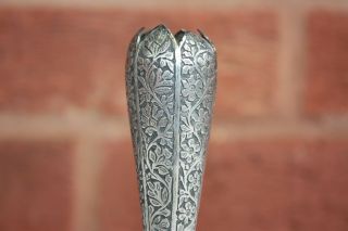 19th Century Indian Kashmiri Solid Silver Vase 55 Grams 2
