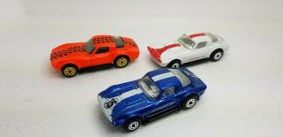 3 Vintage Matchbox Cars Chevrolet Chevy Corvette Grand Sport Mb200 Blue White