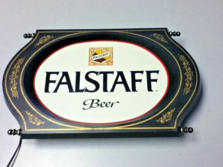 Falstaff Beer Sign Vintage Lighted Back Bar Wall Light Illuminated Graphic Old