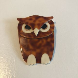 Lea Stein Paris Vintage Owl Brooch