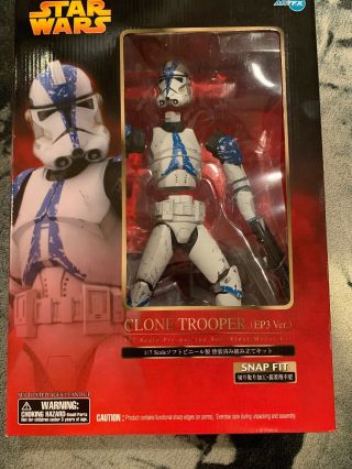 2005 Star Wars Artfx / Kotobukiya Koto Blue Clone Trooper Episode 3 Version Mib