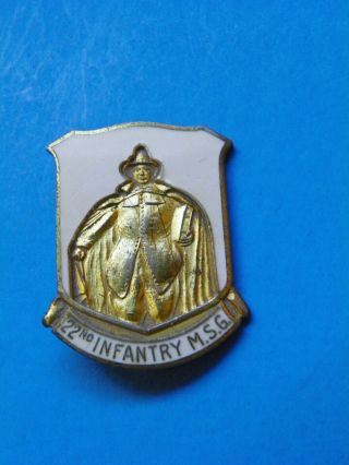 Wwii Sterling Massachusetts State Guard 22nd Infantry M.  S.  G.  Hat Pin
