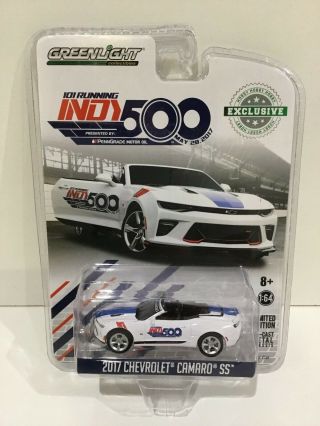 Chevrolet Camaro Ss 101 Running Indy 500 2017 Pace Car 1:64 Greenlight Exclusive