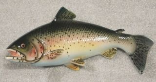 Vintage Lefton Rainbow Trout Fish Wall Pocket / Planter 7.  75 " Lefton Fish 60420