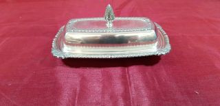 A Antique Silver Plated Butter Dish With Elegant Patterns By Psl Of Shedfield.