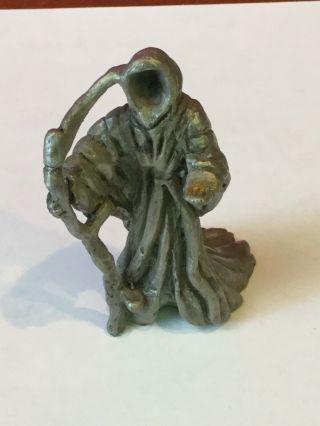 Pewter Grim Reaper Figure With Scythe By Sunglo 2.  75” Height