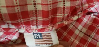 Vtg Polo Ralph Lauren King Size Red Dockside Plaid Duvet 100 Cotton