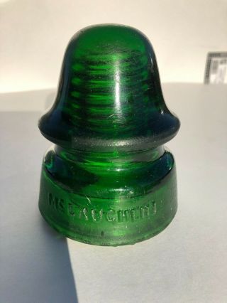 Mclaughlin Emerald Green Cd 162 Glass Insulator