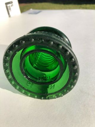 McLaughlin Emerald Green cd 162 Glass Insulator 3