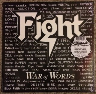 Black Friday Rsd 2019 - Fight - War Of Words Metal Lp - Splatter Vinyl,  Only 1500