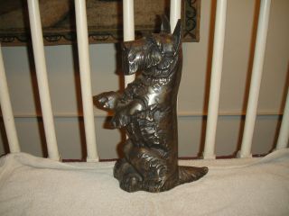 Scottish Terrier Door Stop - Cast Metal - Large Terrier - 8 Pounds 16 " Tall - Bookend