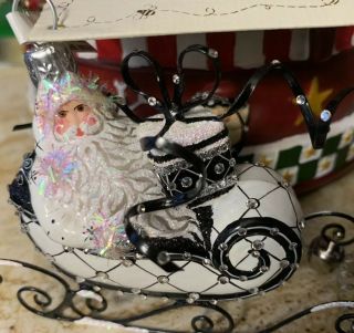 Rare Patrica Breen Christmas Ornament Santa On Sleigh