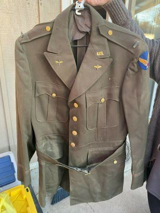 Ww2 Wwii Us Army Air Corps Force Service Jacket - Insignia And Patches