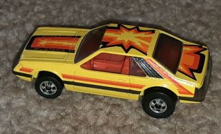 1979 Hot Wheels - TURBO MUSTANG - Blackwall - Yellow - Ford Cobra Fox Body 2