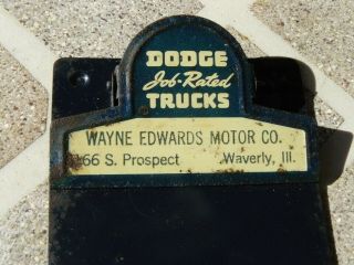 Vintage Dodge Trucks Advertising 40s 1950s 60s Sign Clip Board Illinois Dealer