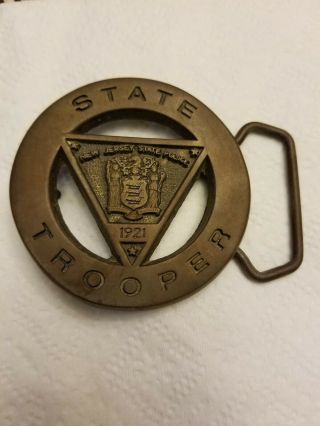 Vintage 1921 Jersey State Trooper Belt Buckle