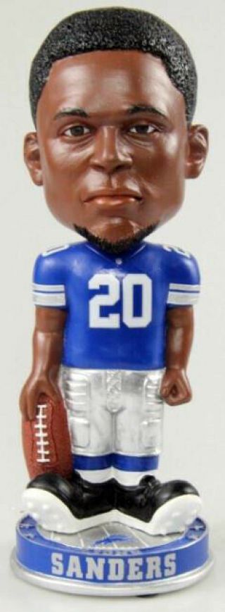 Barry Sanders 20 (detroit Lions) Nfl Knucklehead Bobble By Foco