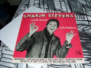 Shakin Stevens And The Sunsets At The Rockhouse Lp Red Cover,  Record Labels.  Ex,