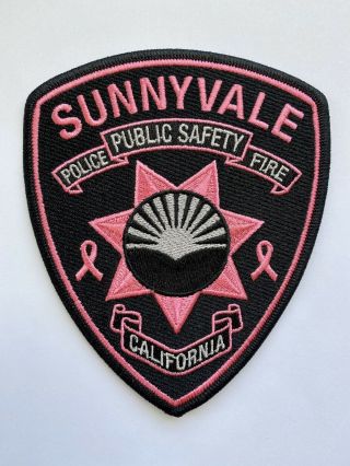 Sunnyvale Police Department Of Public Safety Breast Cancer Pink Patch California