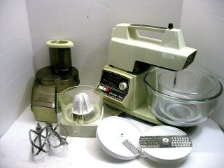 Vintage Oster Regency Kitchen Center 12 Speed Mixer Appliance W/ Accessories