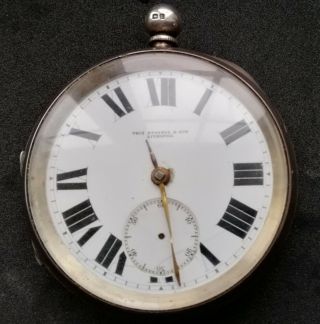 Large Silver Pocket Watch Thomas Russell And Son Liverpool