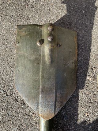 1944 WWII US Army Ames Folding Shovel,  Entrenching Tool,  Military Field Gear 2